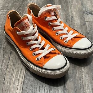 Converse Orange Canvas Sneakers
